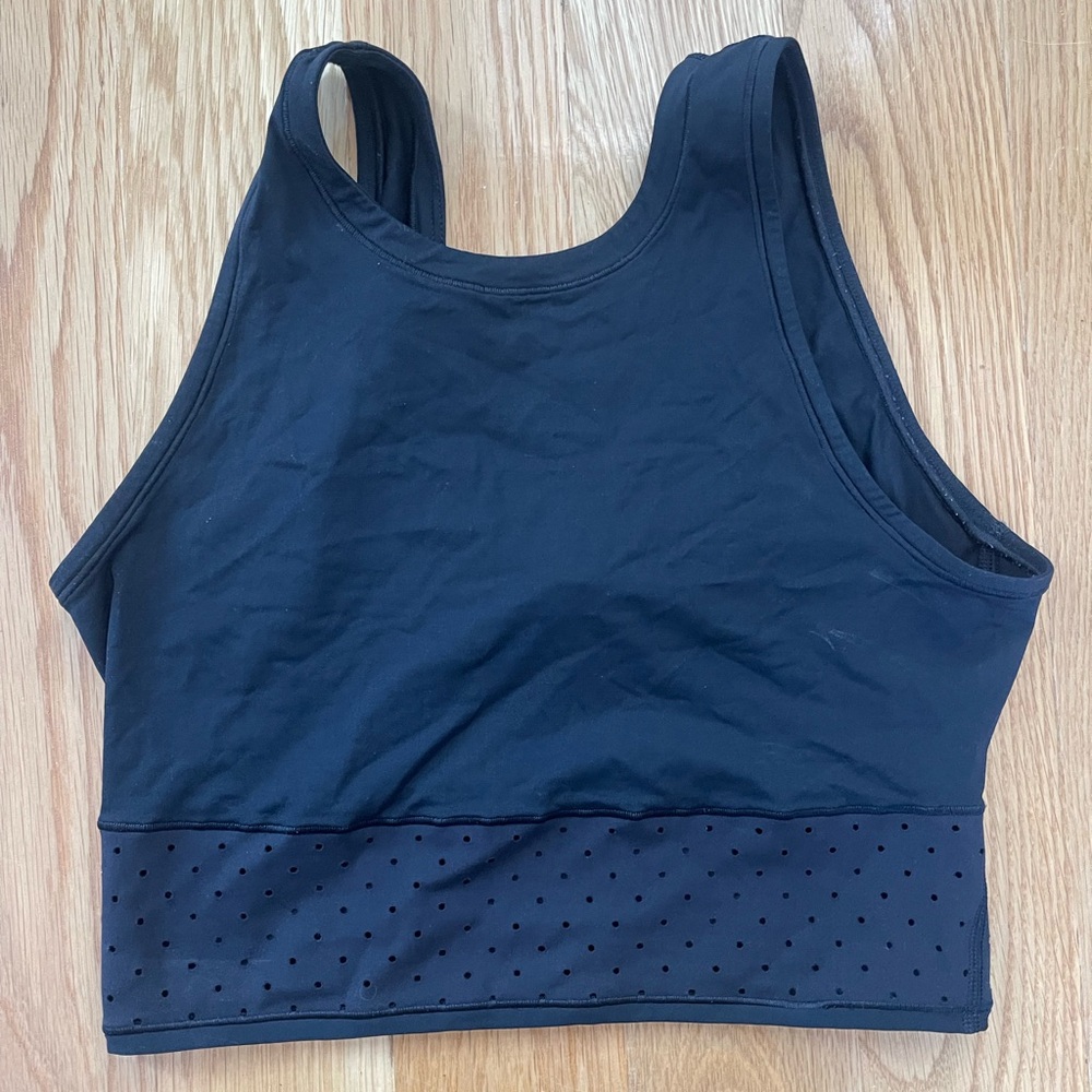 Lululemon black wunder under crop top
